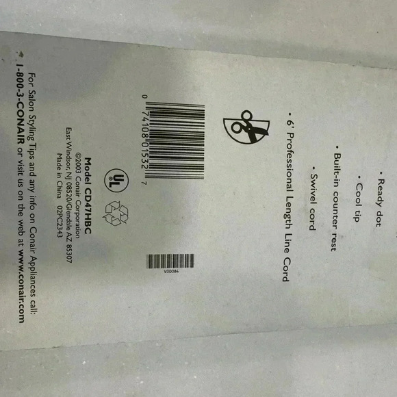 CONAIR Supreme 10 Curling Iron 1- 1/4" For Wave & Curls Brand New & Factory Seal - Picture 8 of 9